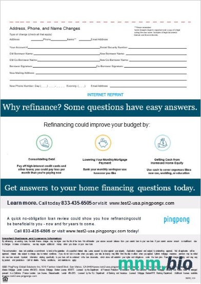 USA California PingPong Global Solutions Inc wyciąg z kredytu hipotecznego w formatach Word i PDF, 3 strony 3